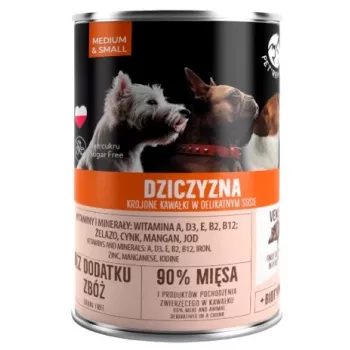PetRepublic mitrā suņu barība 400 g — gabaliņi mērcē ar medījumu