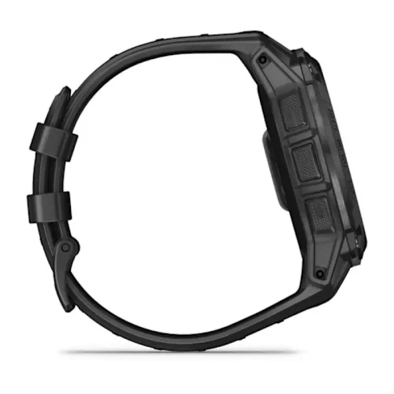 Garmin Instinct 3 Solar Tactical Edition 50 mm viedais pulkstenis, melns, ar silikona siksniņu