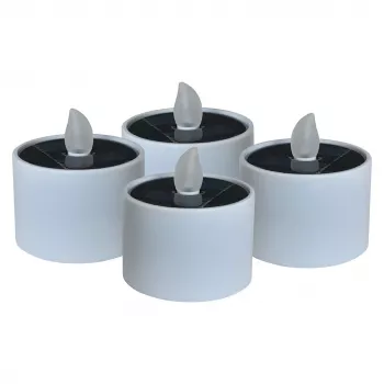 Saules LED sveču komplekts RealPower STL-4, 4 gab., ar bateriju darbināmas saules LED tējas sveces