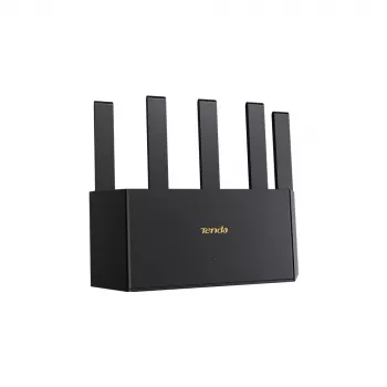 Bezvadu maršrutētājs TENDA TE3L Wi‑Fi 7 (BE3600), 3x Gigabit LAN, 1x WAN, 512 MB RAM, VLAN, NAT, WPA, melns