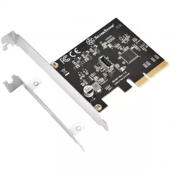 SilverStone SST-ECU07 PCIe 3.0 x4 USB 3.2 Gen 2x2 adaptera karte, 1x iekšējais USB-C, zema profila