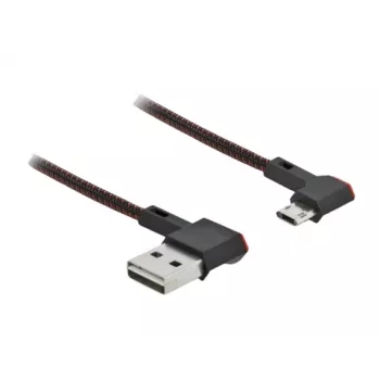 USB kabelis DeLOCK EASY-USB 2.0 Type-A uz Micro-B vīriešu 2m Melns