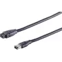 FireWire kabelis Tecline 39805 5m 6-p 9-p Melns