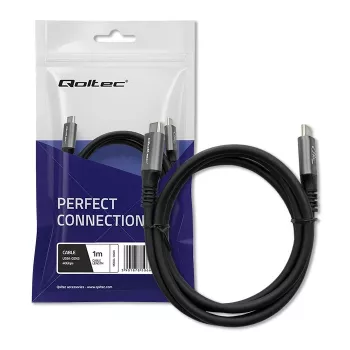 QOLTEC USB4 USB-C kabelis 240W Thunderbolt 3/4, 40 Gbps