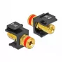 DeLOCK 86863 Binding Post modulis, sarkans/melns
