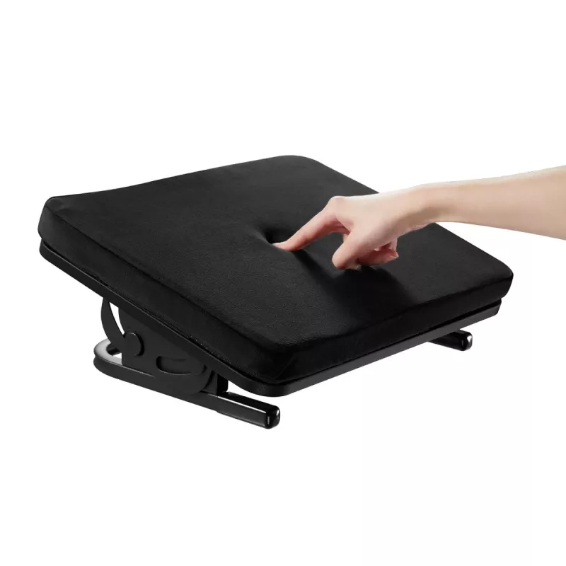Maclean MC-460 ergonomisks kāju paliktnis ar spilventiņu, regulējams leņķis