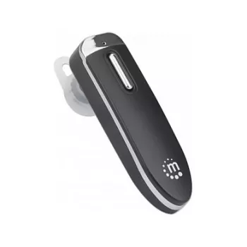 Manhattan Bluetooth austiņa ar vienu aussgalu, visvirziena mikrofons, integrētas vadības ierīces, melna, 10 stundu darbības laiks, diapazons 10 m, USB-A uzlādes kabelis iekļauts, Bluetooth v4.0, 3 gadu garantija