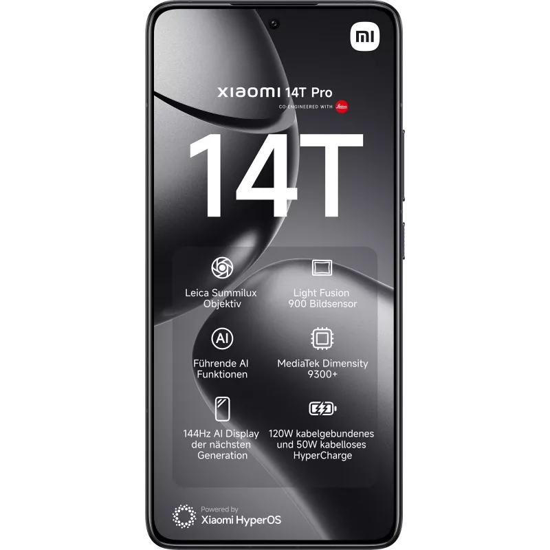 Xiaomi 14T Pro 16.9 cm (6.67 inch) Dual SIM 5G 12 GB 512 GB 5000 mAh Melns