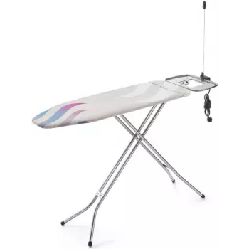 Pilna izmēra gludināmais dēlis Vileda 167342 — 1200×380 mm, regulējams augstums līdz 97 cm, salokāms ar gludekļa turētāju
