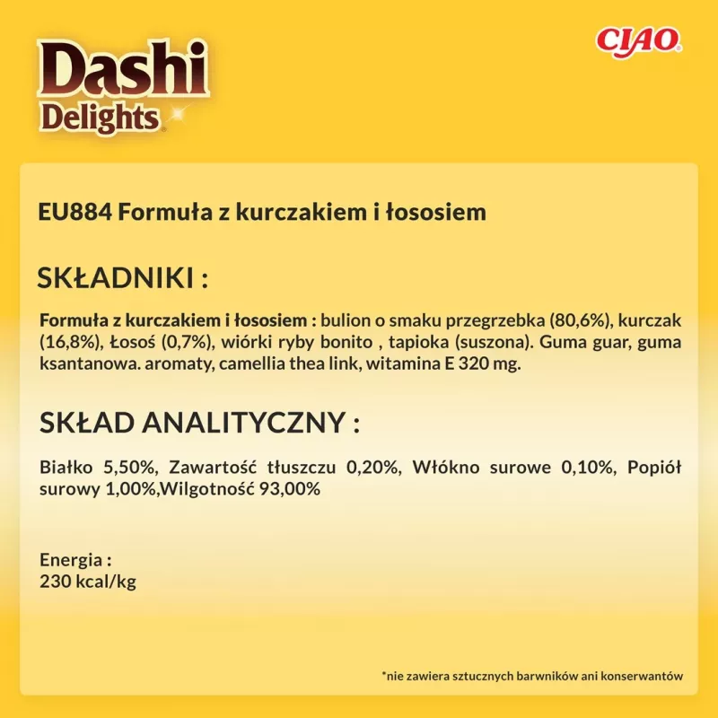 INABA CAT Dashi Delights Silky Broth Chicken with Salmon - kaķu gardums - 40g