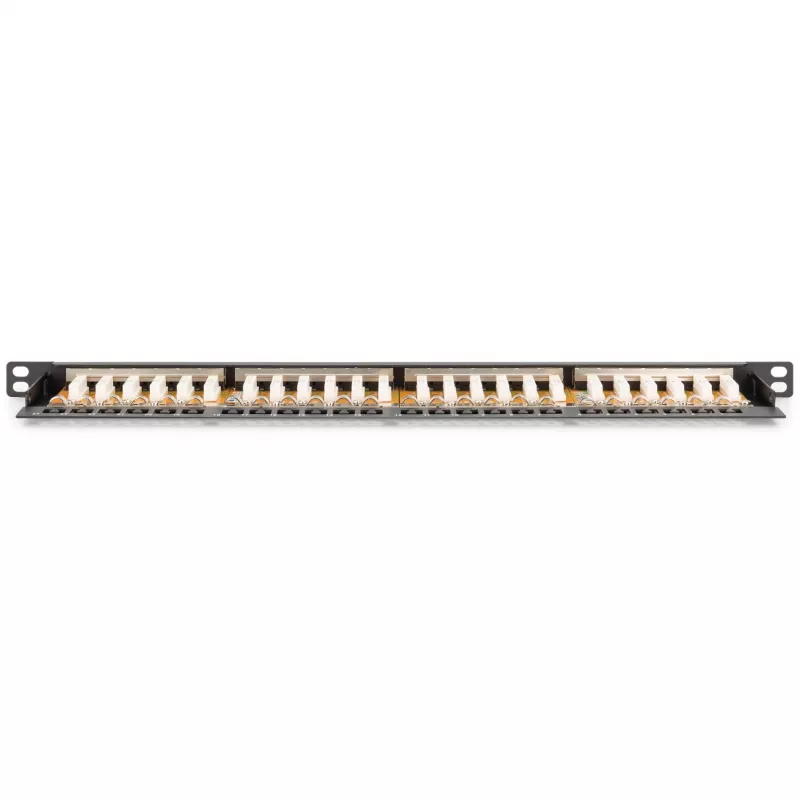 Patch Panel Digitus CAT 6 Class E Augsta Blīvuma Ekranēts Melns