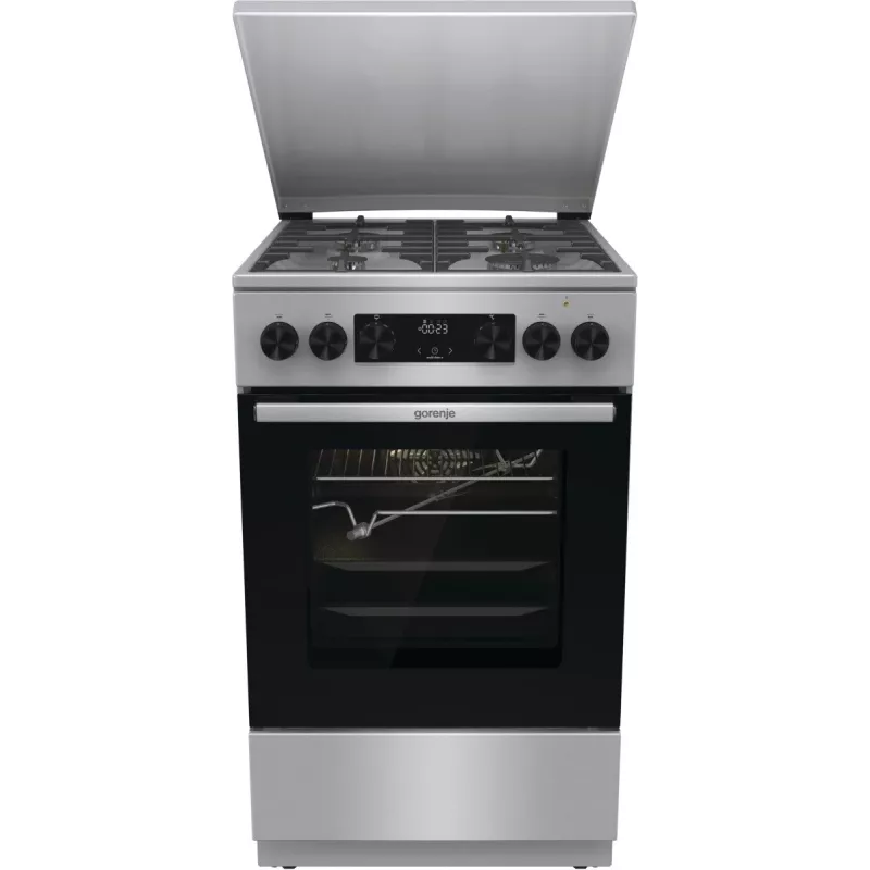 Gorenje GKS5C71XF Brīvi stāvoša plīts ar cepeškrāsni Sudraba