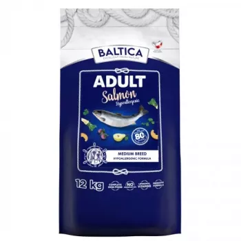 BALTICA Excellent Hipoaalerģiska pieaugušo suņu barība vidējām šķirnēm ar lasi - sausā barība - 12 kg