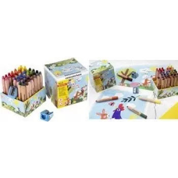 EBERHARD FABER MiniMaxi 3in1 40er Box krāsainie zīmuļi, jauktas krāsas, 40 gab.