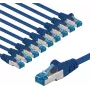 Goobay CAT 6A Patch Cable S/FTP PiMF 5 m Zils komplekts pa 10 - vara vadītājs CU (67536)