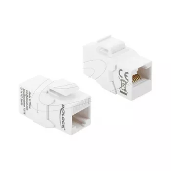 Delock 90991 Keystone savienotājs RJ45 uz RJ45 Cat.6A, neekranēts, balts