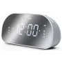 Modinātājpulkstenis Muse M-170CMR — digitālais radio pulkstenis ar 1,2 collu LED displeju, FM uztvērēju, 230V barošanu un AAA rezerves baterijām, spoguļa/baltā krāsā