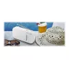 Pārnēsājamais radio Muse M-025 RW — analogais FM/MW, balts, bateriju darbināms, ārējā antena