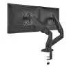 Monitoru roka up up Ekonomiska interaktīva pretsvara divu monitoru roka Matēti melna VESA 75x75/100x100