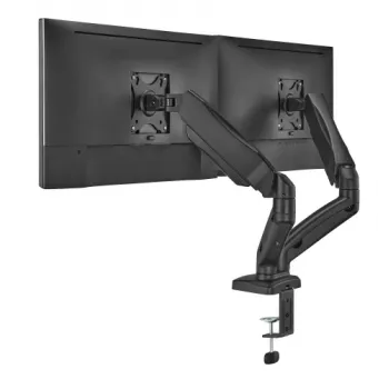 Monitoru roka up up Ekonomiska interaktīva pretsvara divu monitoru roka Matēti melna VESA 75x75/100x100