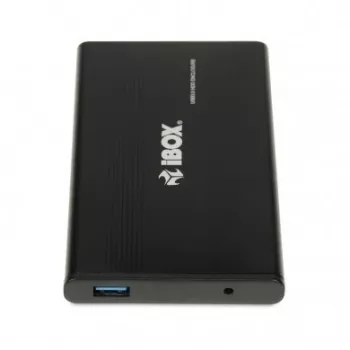 Cietā diska korpuss IBOX HD-02 Melns 2.5 collu SATA diskdziņiem, USB 3.2 Gen 1 (Type-A), viens nodalījums, metāls