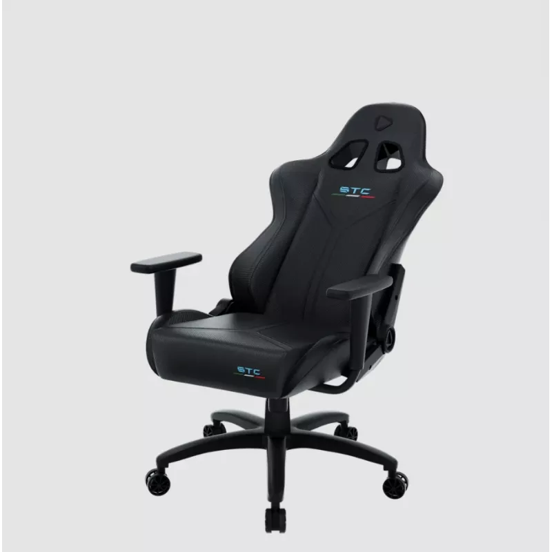 Spēļu krēsls Onex STC Tribute Hardcore Black — ergonomisks sēdeklis datoram un konsolēm, regulējams augstums un atzveltnes slīpums