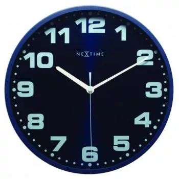 NeXtime Dash Blue sienas pulkstenis 3053bl, Ø 35 cm, Zils