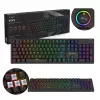 Mehāniskā spēļu tastatūra SAVIO STYX Outemu Blue Hot-Swap RGB USB QWERTY US International Melna 104 taustiņi