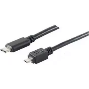USB kabelis ShiverPeaks BS77145-3.0 USB 2.0 3m USB-C uz Micro-USB B melns