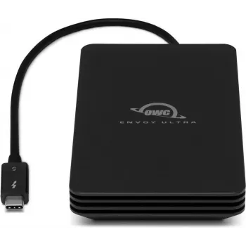 OWC Envoy Ultra - ārējais SSD - 4 TB - pārnēsājams - M.2 NVMe - Thunderbolt 5 (USB-C savienotājs) - Melns (OWCTB5ENVU04)