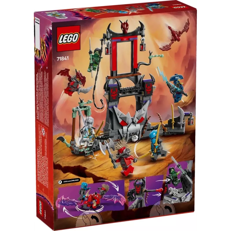 Konstruktors LEGO NINJAGO 71841 Pūķu ciemats — 305 detaļas, 6 minifigūras, vecums 7+