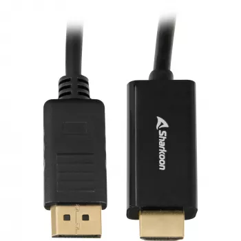 Sharkoon SHA DisplayPort 1.2 uz HDMI 4K melns 3.0m AKTĪVS 4Kx2K 60Hz