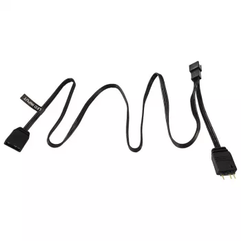 Phanteks PH-CB-DRGB3P_MB kabelis - 3-pin - 2 x Molex (3-pin) - taisns - taisns - Melns - galvenes plate