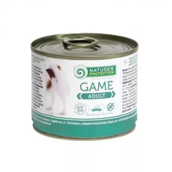 Slapjā suņu barība Nature’s Protection Adult Game 200 g maisiņš — brieža gaļa, bez vistas