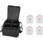 Apgaismojuma komplekts EUROLITE 4x AKKU TL-3 TCL Balts ar somu, bateriju darbināmi TCL paneļi