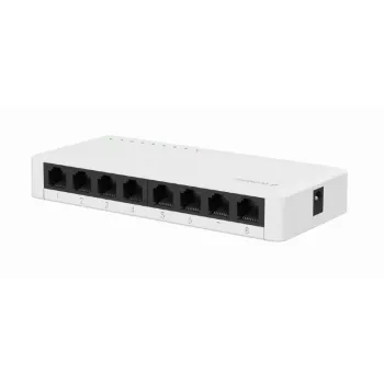 Nepārvaldāms slēdzis GEMBIRD NSW-G8-01 — 8× Gigabit Ethernet (10/100/1000), Balts, 5V līdzstrāva