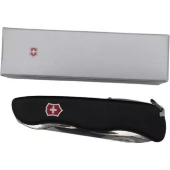 Kabatas nazis Victorinox Outrider 12 funkcijas, melns kompakts dizains, modelis 0.8513.3