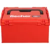 Instrumentu kaste FISCHER L-BOXX FLB 238 tukša, sarkana/melna, modulāra uzglabāšanas kaste
