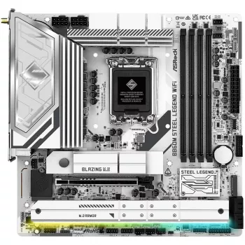 Mātesplate ASRock B860M Steel Legend WiFi — Intel B860, LGA 1851, micro-ATX, DDR5, 4 DIMM, Wi-Fi 6E, 2.5GbE
