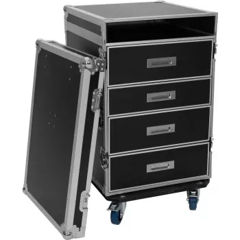 Drawer Case Roadinger WDS-2 ar Riteņiem — Universāls transportēšanas skapis elektronikai un aksesuāriem