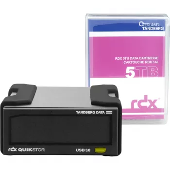 Overland-Tandberg RDX ārējais disks 5TB HDD USB 3.2 Gen 1, 260 MB/s, melns