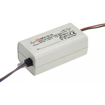 MEAN WELL APV-12-12 - 12W barošanas avots, 90-264VAC, 47-63Hz, balts