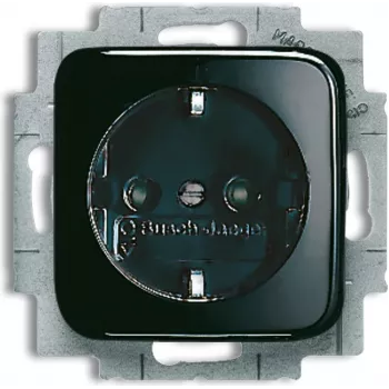 BUSCH JAEGER 2013-0-4706 - CEE 7/3 kontaktligzda - 2P+E - Melna - 250 V - 16 A - 71 mm