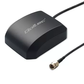 GPS/GLONASS antena QOLTEC 57055 ar magnētisko pamatni, 28 dB pastiprinājums