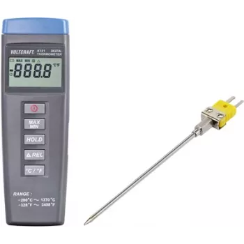 VOLTCRAFT K101 + TP 203 temperatūras mērīšanas instruments -200 līdz +1370 °C, K tipa zonde