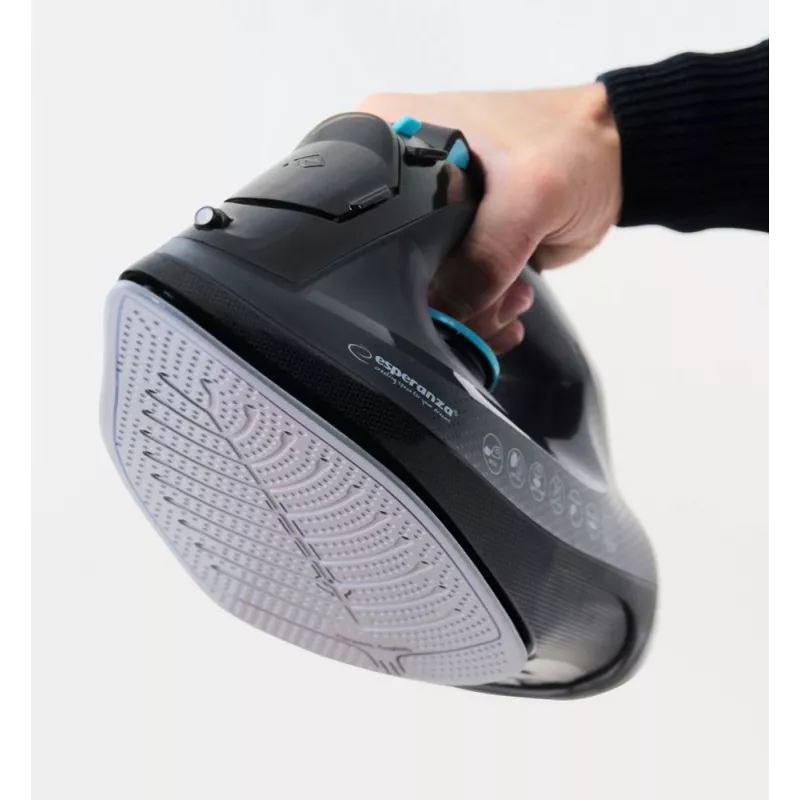 Gludeklis Esperanza EHI010 ar keramikas zoli, pelēks/melns, 2600 W