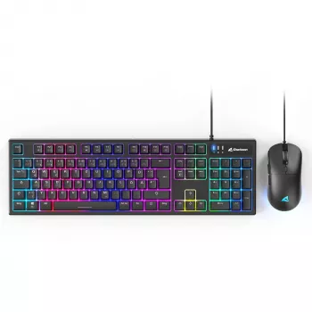 Spēļu tastatūras un peles komplekts Sharkoon SKILLER SGB15 Combo DE ar vācu izkārtojumu