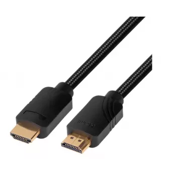 HDMI Premium kabelis v 2.1 2m melns radīts spēlētājiem