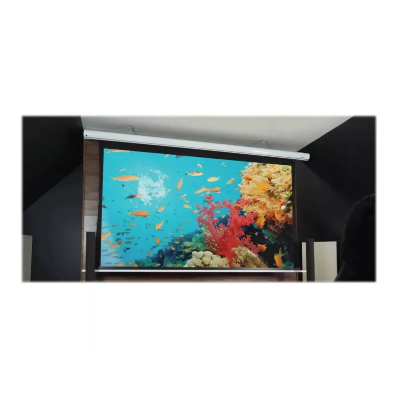 Motorizēts projekcijas ekrāns Elite Screens Saker Tab Tension SKT150XHW2-E24 3,81 m (150 collas) 16:9, redzamais platums 3,32 m, augstums 1,869 m