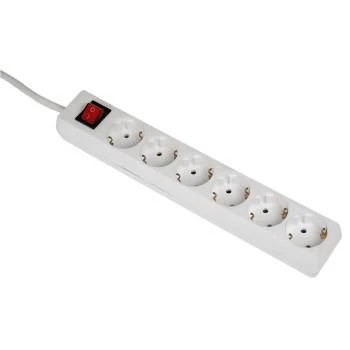 Hama 00108833 pārsprieguma aizsargs, balts, 6 kontaktligzdas, 230 V, 5 m